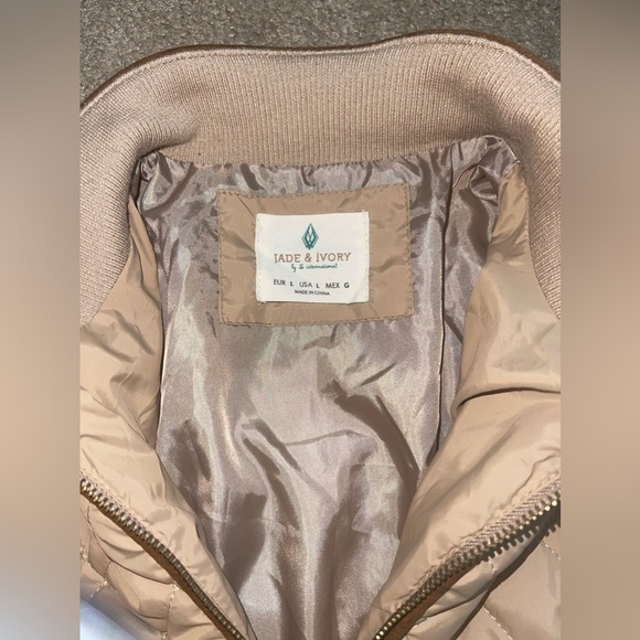 Jade and Ivory Tan Quilted Jacket - Picture 2 of 3